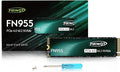 FN955 1TB NVMe SSD M.2 2280 PCIe Gen4x4, Up to 7300MB/s, 3D NAND TLC Flash Internal Solid State Drive, Configure SLC Cache, Storage and Memory Expansion for PS5 Laptop Desktop