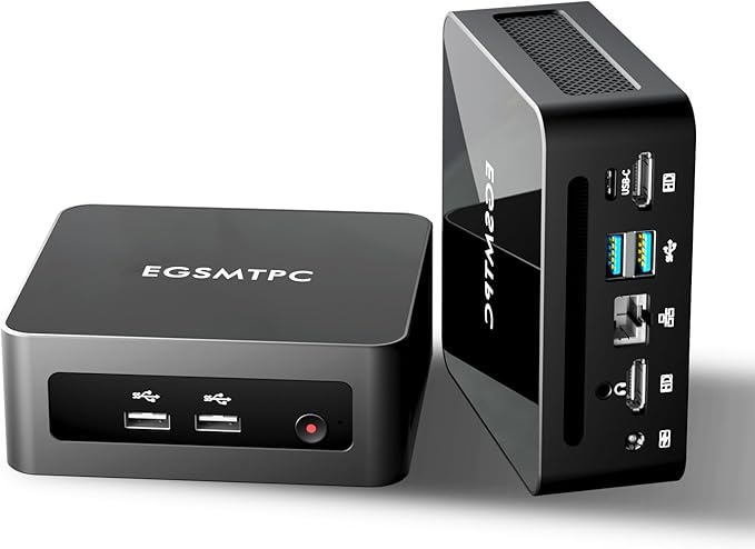 Mini Desktop Computer, Intel Core i5-12450H (Up to 4.40GHz), 16GB DDR4 RAM, 512GB M.2 SSD, Mini PC Supports Triple 4K Display, USB 3.2, Wi-Fi 6, BT 5.2, RJ45 2.5G