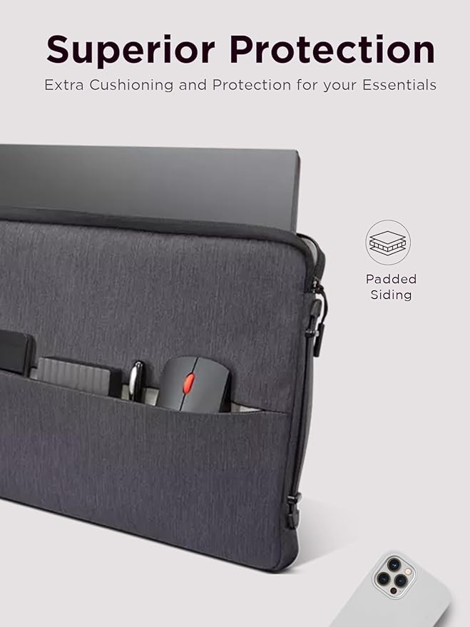 Lenovo Urban Laptop Sleeve 14 Inch for Laptop/ Notebook/Tablet Compatible with MacBook Air/Pro Water Resistant - Charcoal Grey