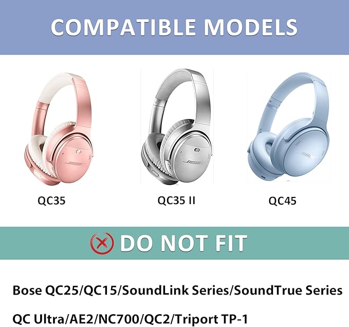 Headband Cushion Pad for Bose QuietComfort 45 QC45 QC35 Headset Head Cushion - Image 2