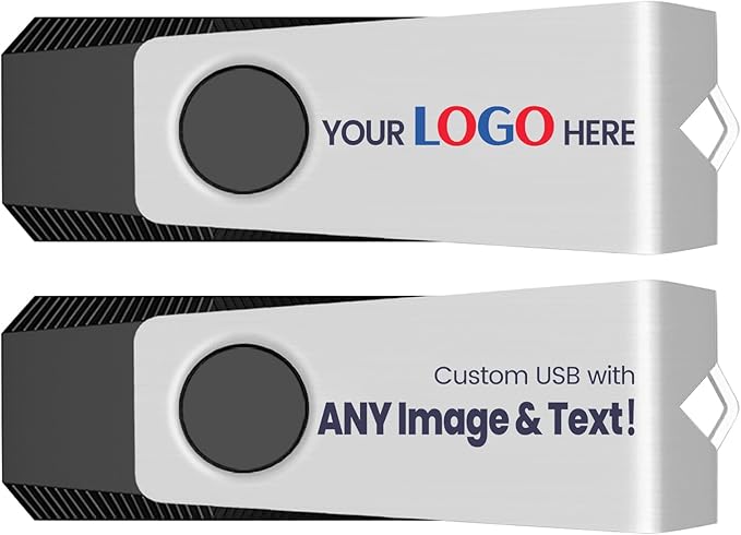 Customizable Flash Drives 512MB, Wooolken Personalized USB 2.0 Drive 10/20/50/100 Pack, Custom Thumb Drive Engraved Logo USB Drive (Mixcolors)