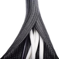ZhiYo 20ft - 1 inch Cable Sleeve, Cord Wrap Wire Protector Tubing for Pets, PC Cable Wrap, Computer Cable Management Sleeve - Black