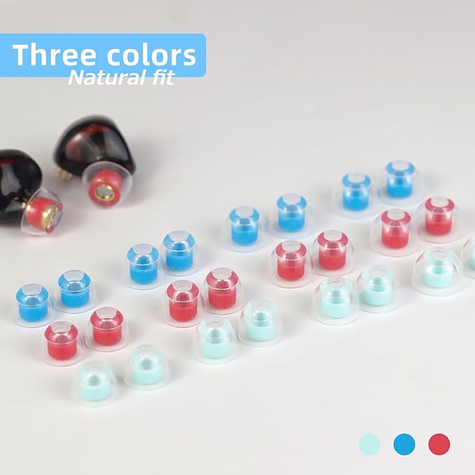 OKCSC 2 Pieces Soft Liquid Silicone Replacement Eartips, Breathable Eartips - Image 2