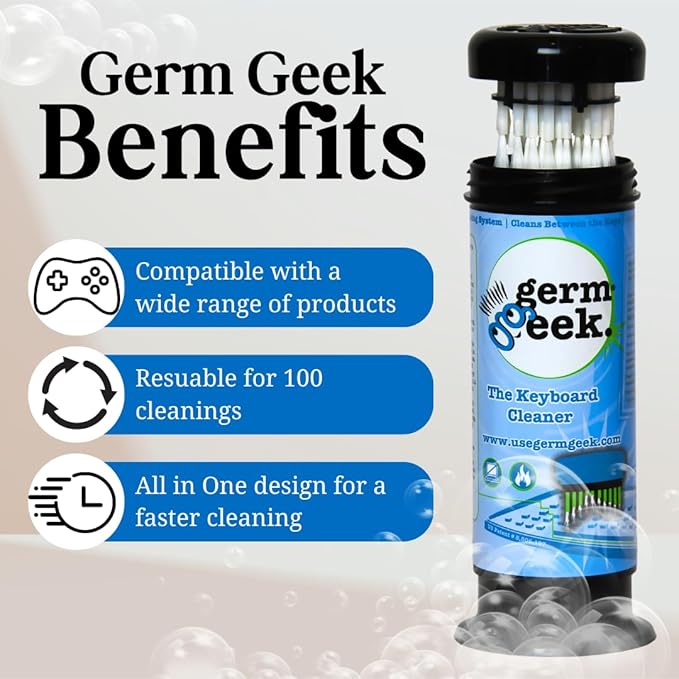 Keyboard & Electronics Cleaning Kit | Patented Precision Brush | Multi-Purpose Tool for MacBook, Laptop, Phone & AirPods | USA-Made, Eco-Friendly & Safe Computer Cleaner