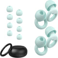 Ear Plugs for Sleeping, 2 Pairs of Reusable Earplugs for Noise Reduction 25dB-30dB with 8 Ear Tips, Soft Hearing Protection Ear Plugs for Concert,Noise Sensitivity, Study & Work