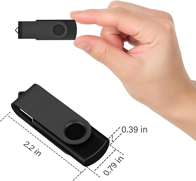 EASTBULL USB Flash Drive Bulk 8GB 200 Pack with Lanyards USB 2.0 Thumb Drive Bulk Memory Stick Swivel Pen Drive for Storage and Backup 8GB 200 Pack