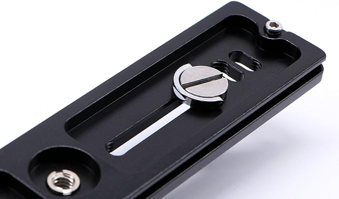 PU-200 200mm Universal Lengthened Quick Release Plate Slide Rail with D-Ring Screw for Tripod Ball Head DSLR Camera, Arca-Swiss Compatible