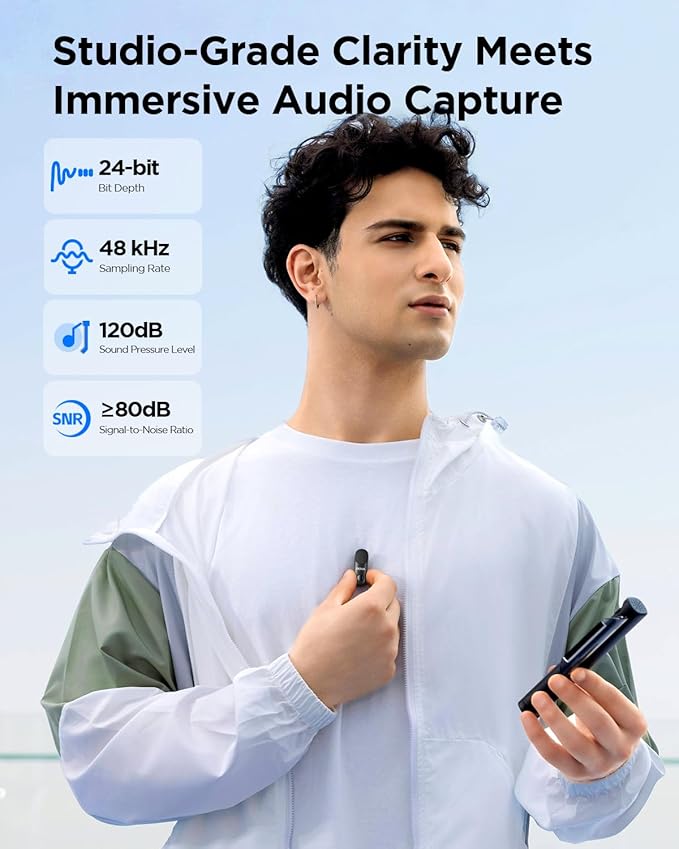 BOYA Magic-03 Wireless Lavalier Microphone, 30Hrs Battery, 328FT Los Range - Image 2