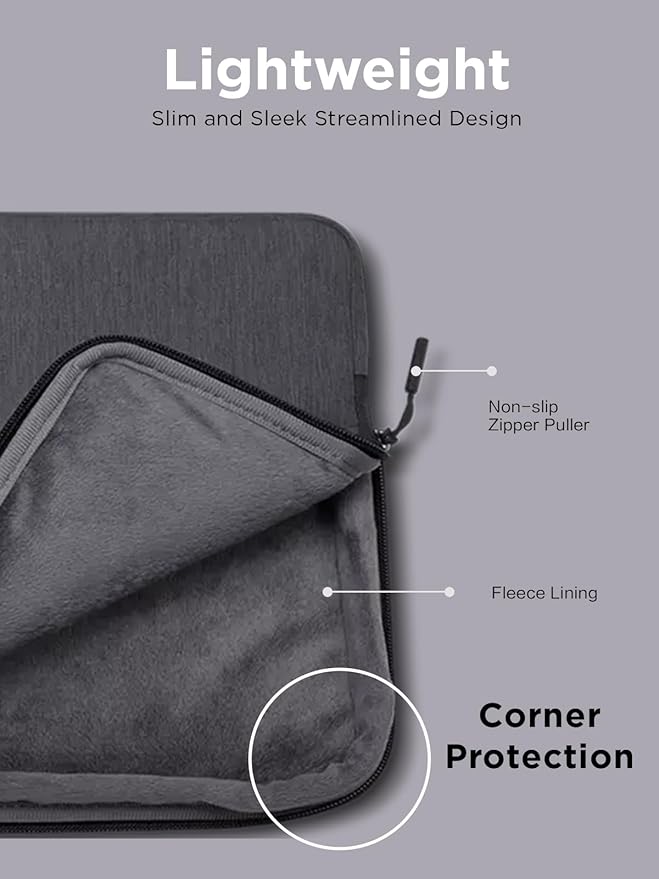 Lenovo 600 Bluetooth Silent Mouse, Blue Optical Sensor, Adjustable DPI, 4 Button & Urban Laptop Sleeve 14 Inch for Laptop/Notebook/Tablet Compatible with MacBook Air/Pro