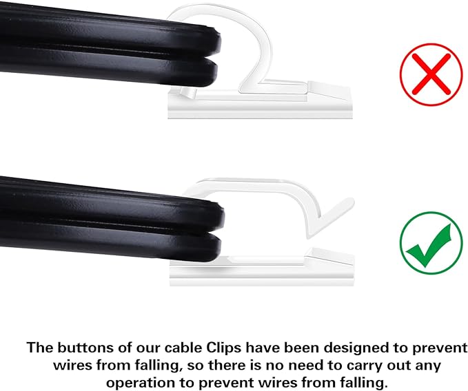 XHF 3/4” Adhesive Cable Wire Clips Clear 120pcs, Cable Staples Outdoor Cable Management Wire Organizer Cord Holder for Under Desk, Car, Wall, TV PC Ethernet Cable WCL7-clear-120p
