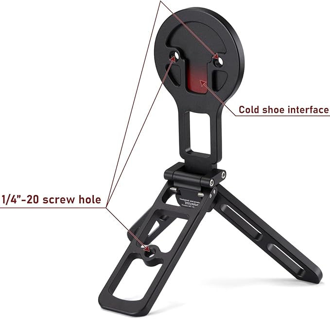 for MagSafe Pocket Tripod Stand – Magnetic Phone Stand for iPhone 16/15/14/13/12 Series | Adjustable Angle, 20 N52 Strong Magnets, Full Metal Build, Foldable & Mag Case Compatible
