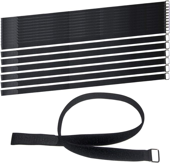 36 inch Cable Strap with Buckle - 16 PACK Hook and Loop Fastening Straps - Adjustable Nylon Extend Securing Strap