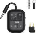 1Mii SafeFly Min+ Bluetooth Transmitter and Receiver,Bluetooth Adapter for Airplane, Supports to 2 AirPods/Headphones,Use with Any 3.5mm Jack on Airplanes, Gym, TVs, Car, Home, Boat(White)