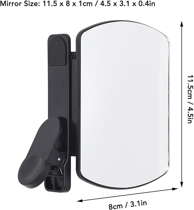 Mirror Effect Lens - Capture Stunning Reflections Instantly, Smartphone Camera Mirror Reflection Clip Kit, Adjustable HD Glass Smartphone Photography Flip Mirror, for Travel Photography (Black+White)