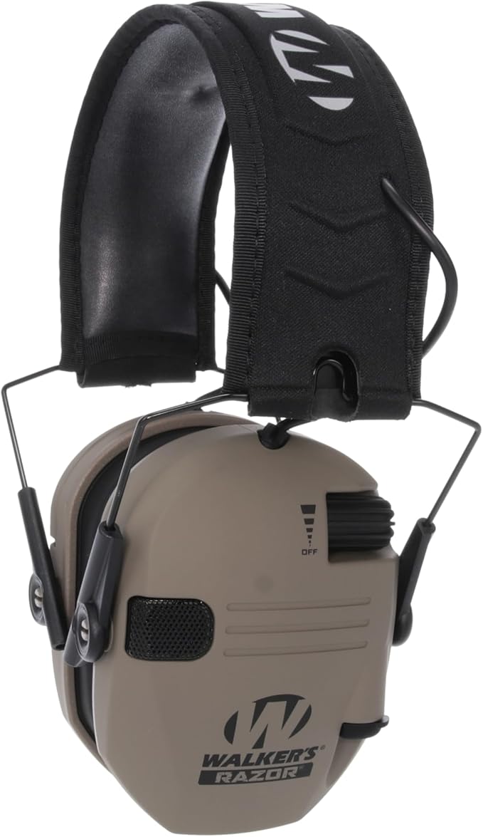 Walker's Razor Slim Ultra Low Profile Compact Design Adjustable Range Shooting Hunting Hearing Protection Electronic Earmuffs