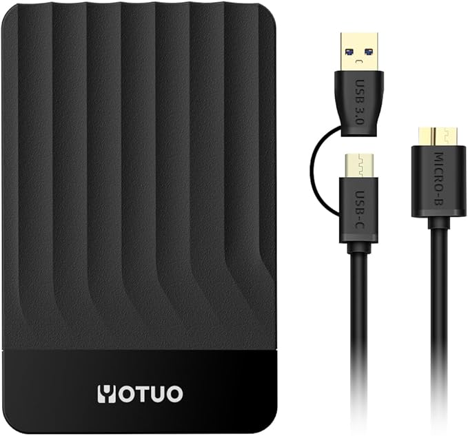Portable External Hard Drive Storage Expansion Mobile HDD USB 3.0 for PC, Mac, Desktop, Laptop, PS4, PS5, Xbox One X/S, Xbox 360, Xbox Series X/S, Office & Game (Black, 750GB)