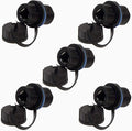5PCS Panel Mounting Shielded RJ45 Waterproof Cat5/5e/6 8P8C Connector Ethernet LAN Cable Connector Double Head Adapter with Waterproof/Dust Cap