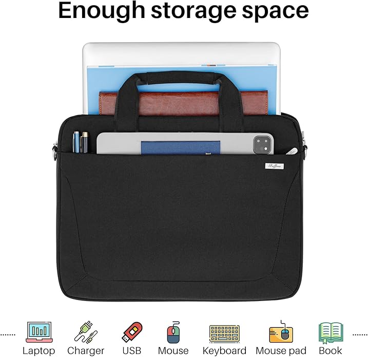 Laptop Shoulder Bag 15.6 16 17.3 Inch for Men Women,Waterproof Computer Carrying Case Messenger Bag Briefcase Work
