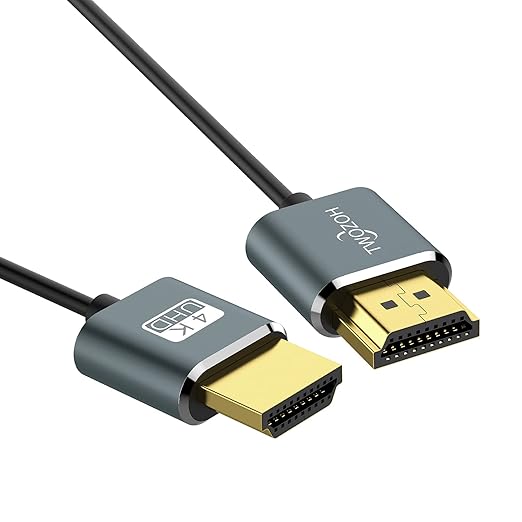 Twozoh Flexible & Slim HDMI Cable 6.6FT 3 Pack, Ultra Thin HDMI Cord Supports High Speed 4K@60Hz 18gbps 2160P/1080P