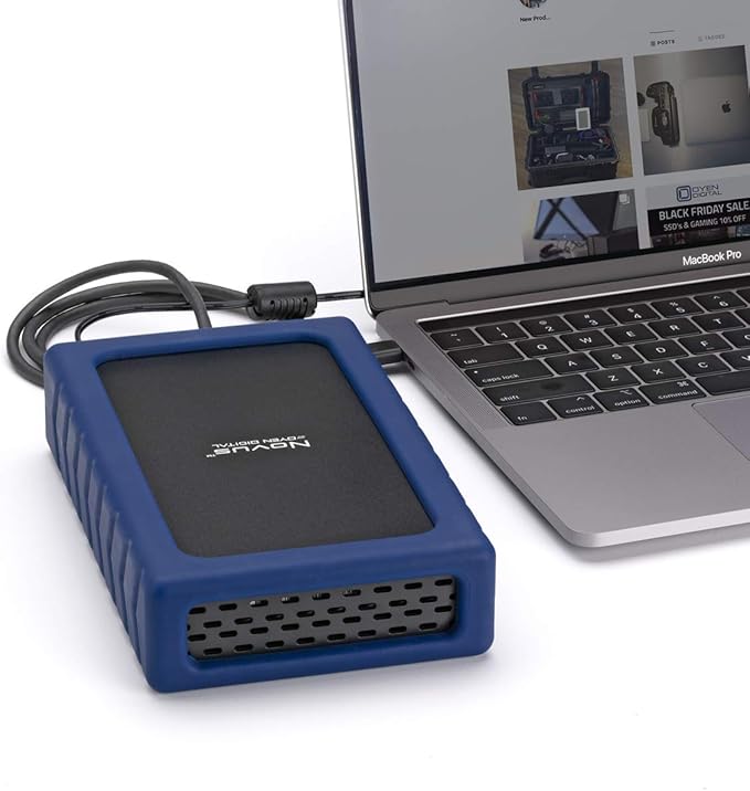 Oyen Digital Novus 20TB External USB-C 7200RPM Hard Drive, (3N1-C-20T-BL)