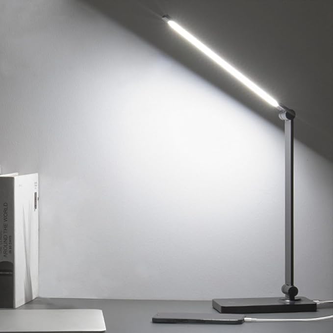 Rechargeable Desk Lamp LED Desk Lamps Eye-Caring Desk Lamps Dimmable Office Lamp with USB Chager Touch Control for Home Office Student Dormitory