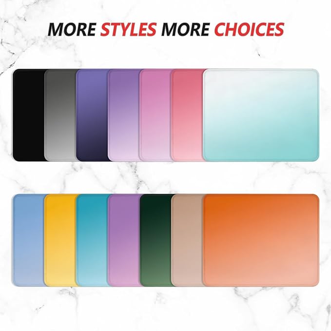 ITNRSIIET Mouse Pad Non-Slip Rubber Base Smooth Surface Stitched Edges Waterproof Durable Compatible with All Mice for Office & Gaming, Desk Accessory, 10.2x8.3x0.12 inch, Yellow Gradient