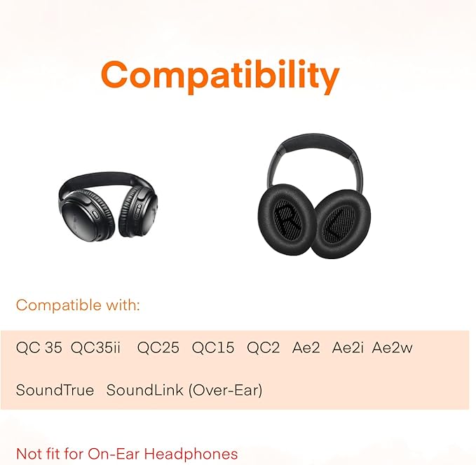 MBWIGF Replacement Ear Pads for Bose QuietComfort 35 & Quiet Comfort 35 II - Image 3