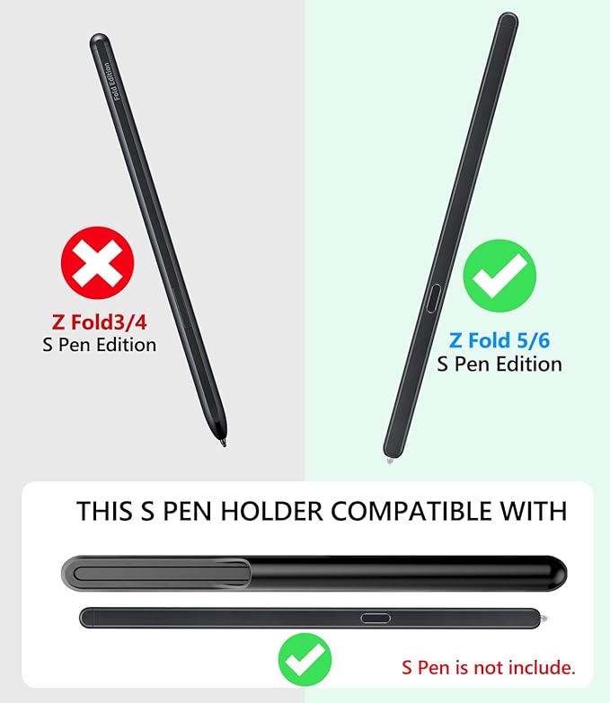 Vihibii for Samsung Galaxy Z Fold 6 Wallet Case with S Pen Holder & Card Holder & Camera Lens Cover & Hinge Protection & Front Screen Protector, Heavy Duty Phone Case for Samsung Z Fold 6 5G, Green
