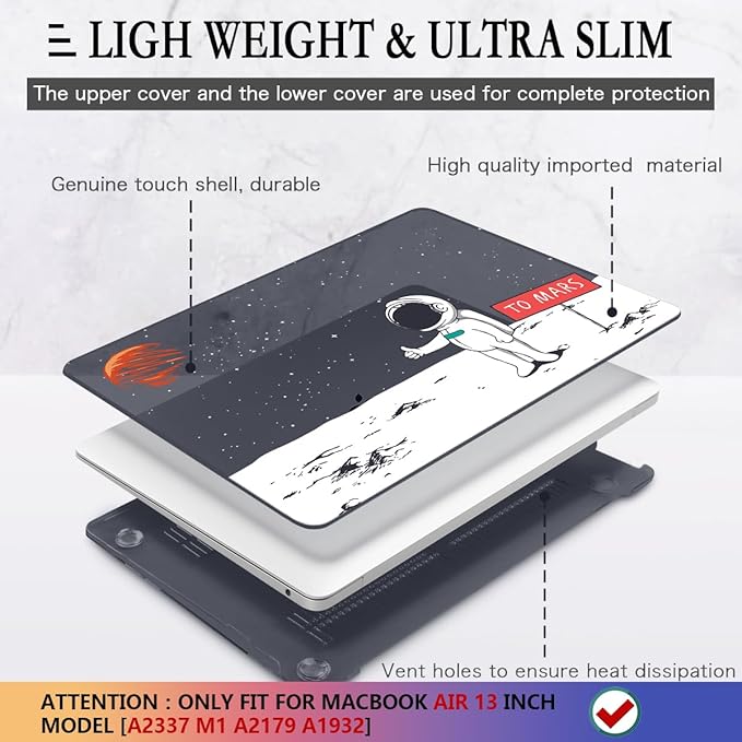 CISSOOK Compatible with MacBook Air 13 inch Case 2021 2020 2019 2018 Release - Image 4