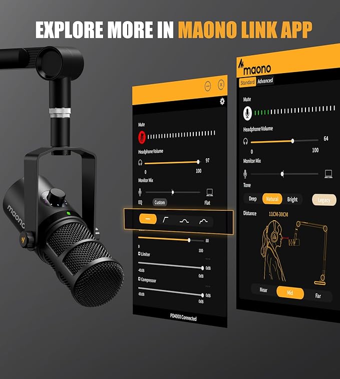 MAONO Dynamic Microphone, USB/XLR Podcast PC Microphone - Image 4