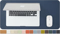 Compact Cork Desk Mat - Small Dual-Sided Desk Pad for Office and Home - Desk Organization and Accessories - Ideal for Large Mouse Pad and Small Desk Mats on Top of Desks(Dark Blue,23.6"x 11.8")