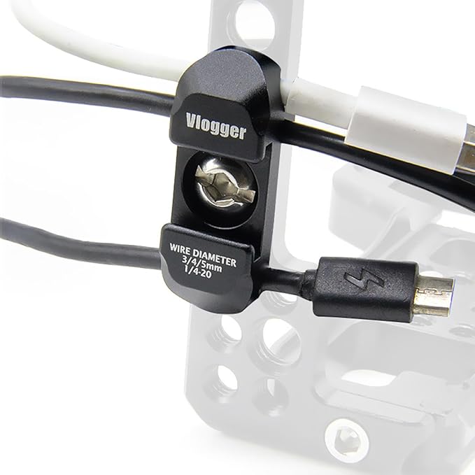 HDMI/SDI/USB-A/USB-C/Type-C Cable Clamp,Support 2~6 mm(0.07"~0.27") Diameter Cable,Compatible with Camera cage for Sony/Nikon/Canon/FUJIFILM