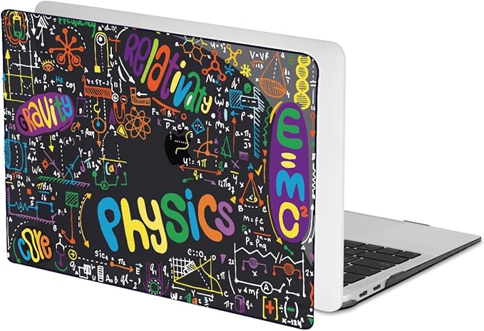Compatible with MacBook Air 13 inch Case M1 A2337 A2179 A1932 2021 2020 2019 2018 Release with Retina Display & Touch ID, Crystal Black Pattern Plastic Hard Shell Cover, Physical Chemistry