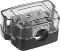 BOJACK 3 Way Power Distribution Connecting Block 1x0/2/4 Gauge Input 3x4/8 Gauge Output Power Distribution Block for Car Amplifier Audio Splitter
