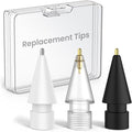 Delidigi 3 Pack Replacement Tips Compatible with Apple Pencil Pro/2nd Generation/1st Gen/USB C, Wear-Resistant iPencil Nibs Accessories Fine Point Precise Control Pen Like Tips