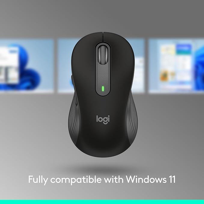 Logitech Wireless Mouse Signature M650 L Full Size - Large Hands, 2-Year Battery, Silent Clicks, Customizable Buttons, Bluetooth, PC/Mac/Chromebook - Black, Right-Handed, Large