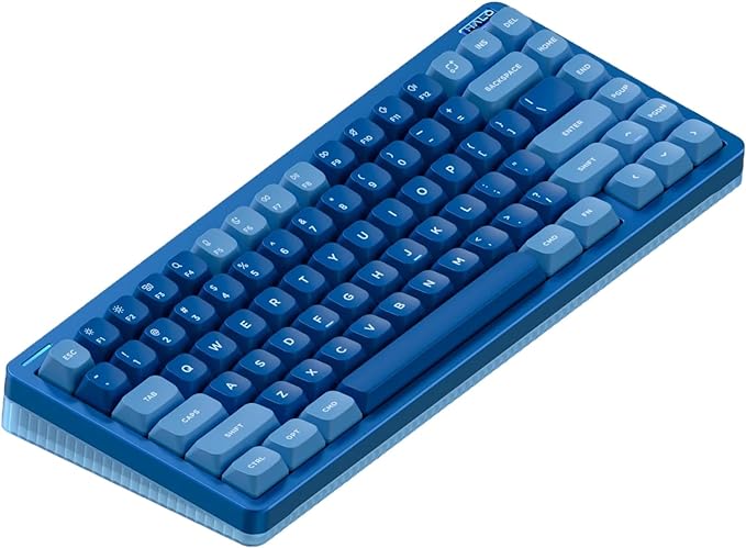 nuphy Halo75 V2 Mechancial Gaming Kyeboard,75% Wireless Hot Swappable Bluetooth Keyboard,83 Kyes RGB Backlit Keyboard,Support Bluetooth/2.4GHz/USB-C (Blue, Mint (37gf))