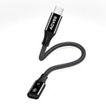 AGVEE 2 Pack 4 inch Lightning Female to USB C Male PD Adapter, 27W Fast Charger Charging Comverter for iPhone 15 16 Plus Pro Max Carplay, Samsung S25 S24 S23 S22, Not for Audio, Black