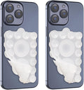ZYCCER Double Sided Silicone Suction Phone Holder Mount,Compatible with iPhone and Android Cases Hands-Free Mirror Shower Phone Mount Strong Grip Holder (Transparent, Double Sided 2PCS)