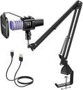 TONOR USB Gaming Microphone, RGB Streaming Microfono Set, PC Podcast Recording by TONOR