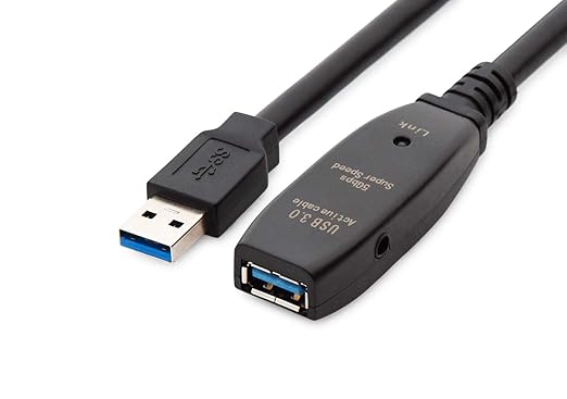 16 Feet Active USB Extension Cable 3.0 Male to Female with A Extension chipset Signal Booster - Active Extension/Repeater Cord 5 Meters / 16 Feet