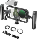 SmallRig x Brandon Li All-in-One Mobile Video Kit, Quick Release Universal Phone Video Rig Kit for iPhone for Samsung for Pixel, with Wireless Rotatable Handles for M.2 SSD w 67mm VND Filter - 4596