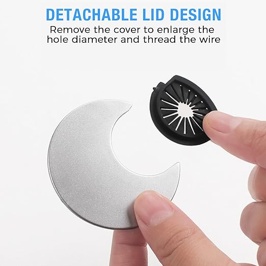 Desk Grommet 2" (50 mm), Desk Cord Hole Cover, Cable Grommet ABS Plastic, Desk Hole Grommet for Office and Home Table Cable, Detachable Cable Cord Organizer (Silver Sand 8 Pcs)
