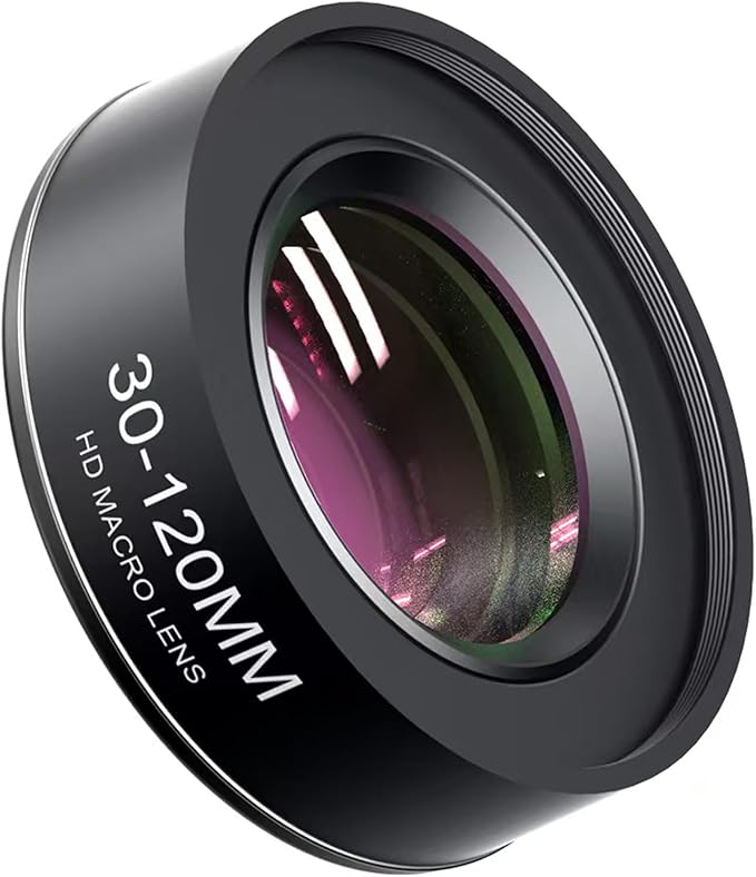 30-120mm Cell Phone Macro Lens, for ipad,iPhone,Samsung, Android, Pixel,Phone Macro Lens