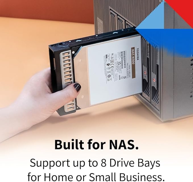 Toshiba N300 10TB NAS 3.5-Inch Internal Hard Drive - CMR SATA 6 Gb/s 7200 RPM 512 MB Cache - HDWG71AXZSTA