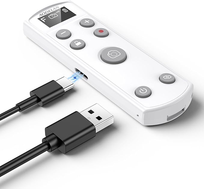 for Fujifilm Rechargeable Camera Remote Control Wireless Shutter Release Compatiable with Fuji X-T30 II, X-S10, X100VI, X-H2S, X-H2, X-T5, X-T4, X-T3, X-S20, X-T50, X-T30, X-M5, X-E5, X Half(White)