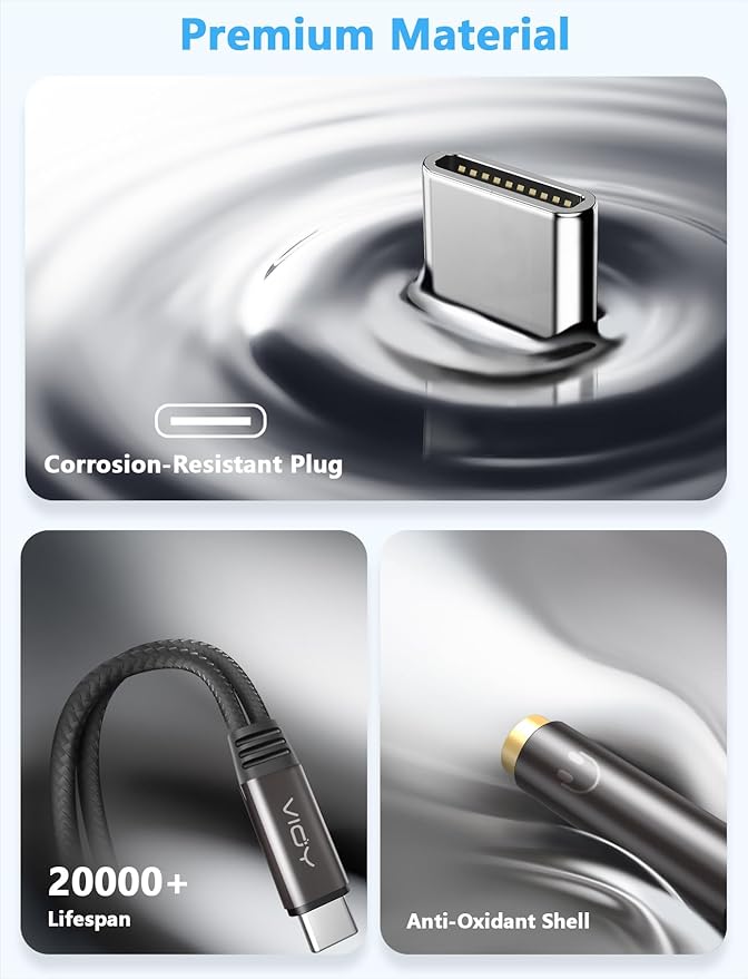 VIOY USB C to Dual 3.5mm Female Headphone Splitter, Type C to Headphone Audio Jack Adapter 2 Way Compatible with iPhone 16/15 Plus Pro Max, iPad Air Pro, Galaxy S24/23 Ultra, Pixel 7/6 and More