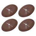 PATIKIL Desk Grommet 2-3/8", 4 Pcs Round Cable Grommet Cord Hole Cover with Adhesive Tape Flexible Table Wire Organizer for Office Home Table Countertop, Deep Brown