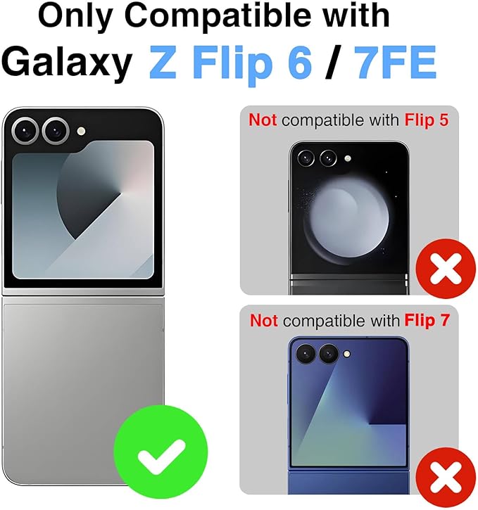 STORMTAL for Samsung Galaxy Z Flip 6 Case/Z Flip 7 FE Case, Hinge Protection, Built-in Screen Protector, Wireless Charging, Slim Rugged Phone Protective Case for Galaxy Z Flip 6 Gray