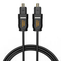 CableCreation Optical Digital Audio Cable 3.3FT, Thin Fiber Optic Toslink Gold Plated S/PDIF Cord for Home Theater, Sound Bar, TV, PS4, VD/CD Player, Game Console& More, Black